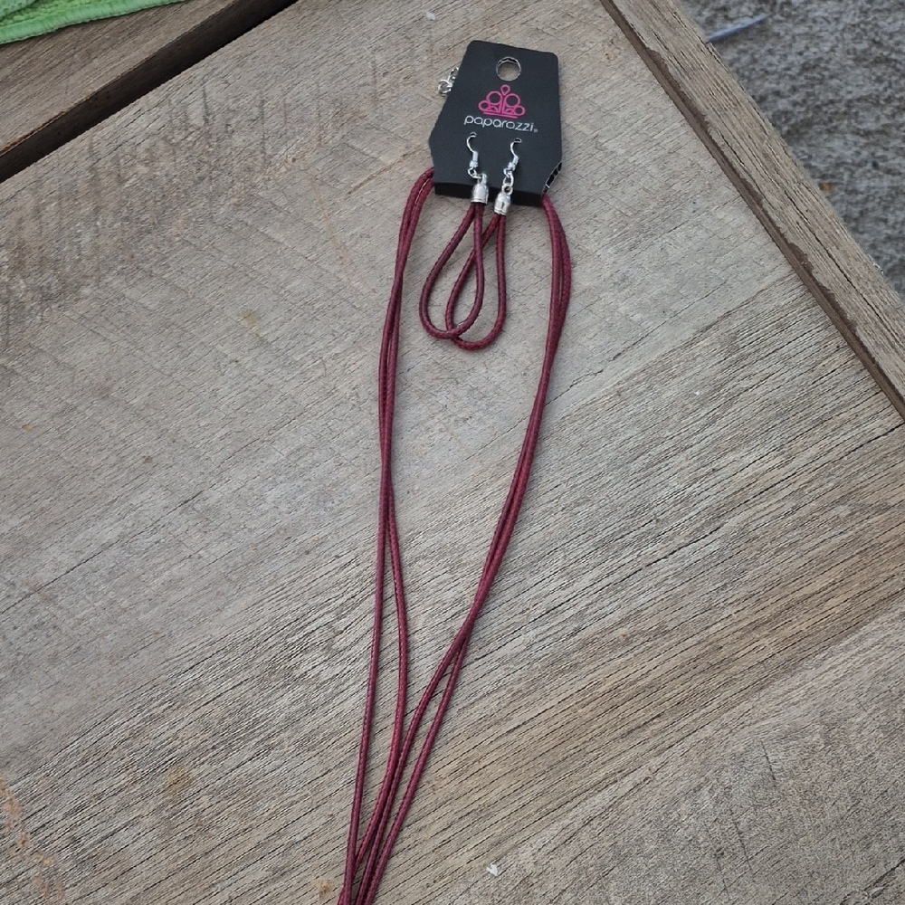 Paparazzi Red Corded Accessories Set